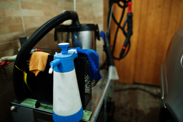 Spray for washing bottle liquid for car cleaning.